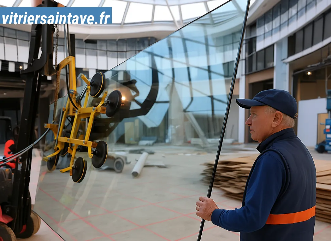 Remplacement de vitrine magasin Saint-Avé